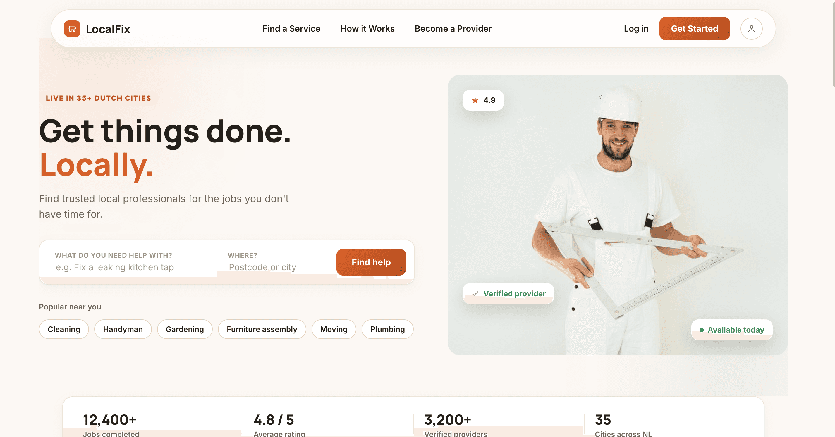 Local Fix Web App preview