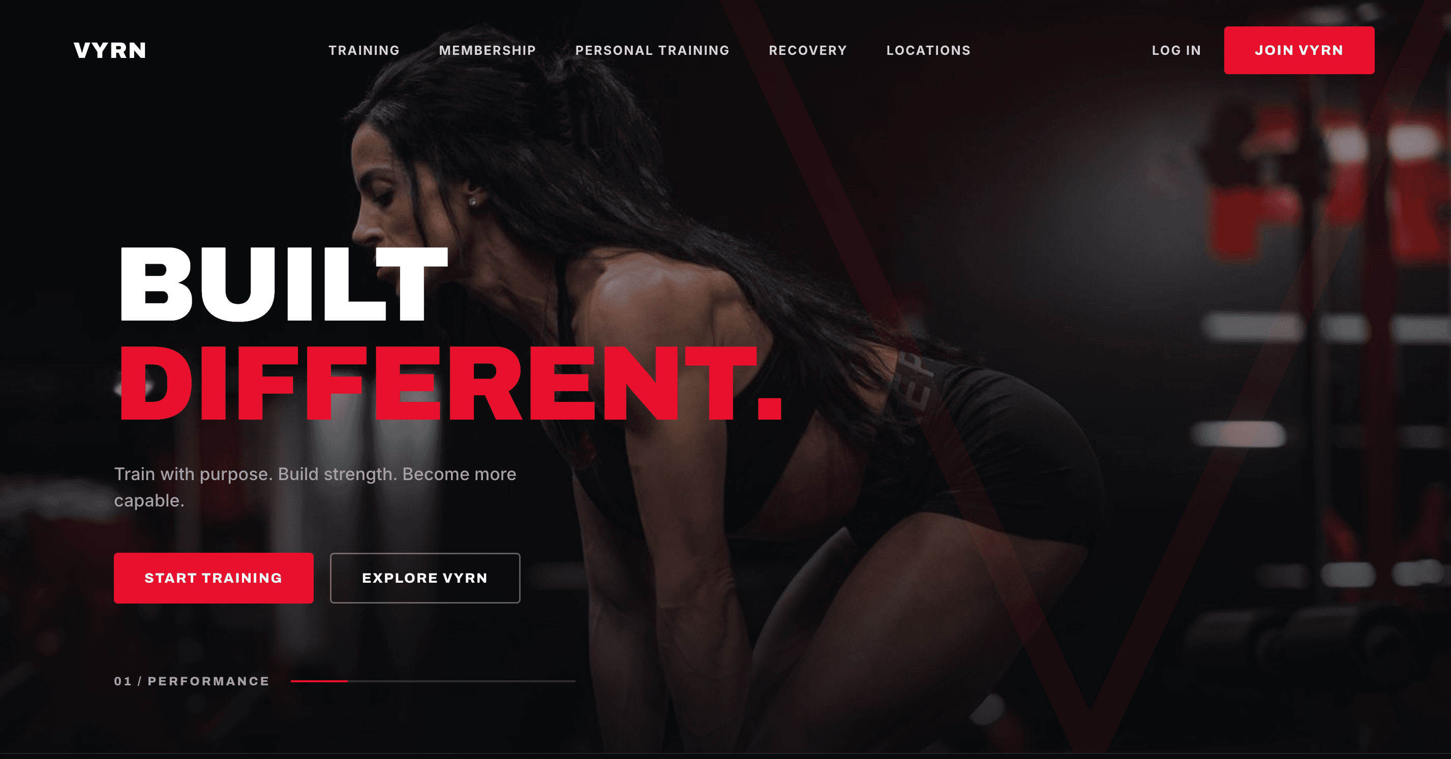 VYRN Fitness Web App preview